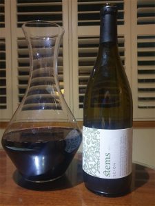 A decanted Scion wine